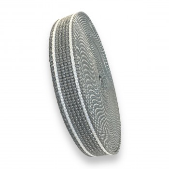 Piece 7.20m Window Roller Tape Belt Color Gray with White Stripe Synthetic Width 22 mm Thickness 2 mm